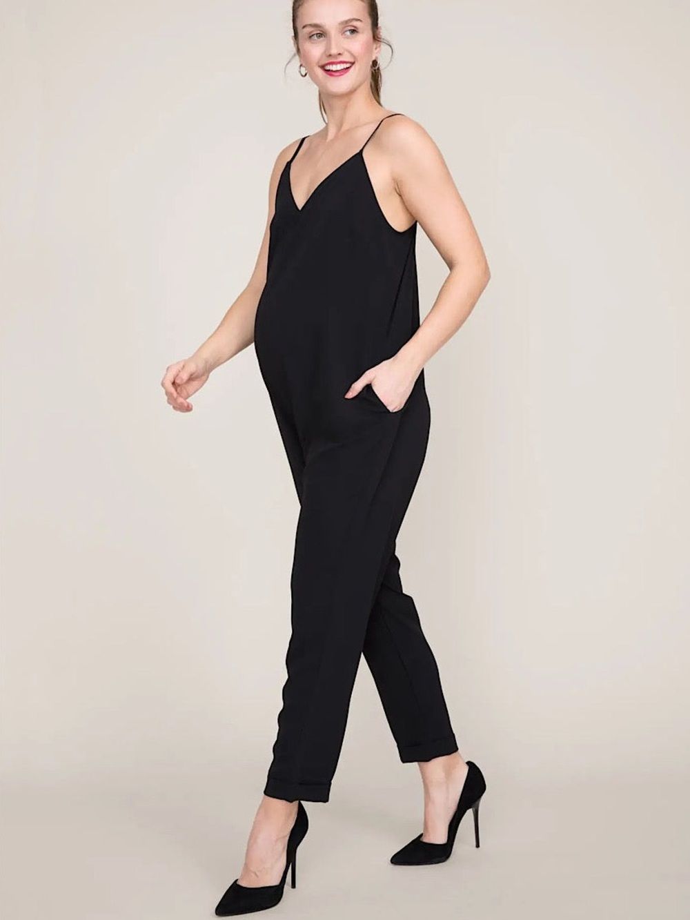 Hatch The Georgie 100% Cupro Maternity Jumper | Black | 2 (Medium)
